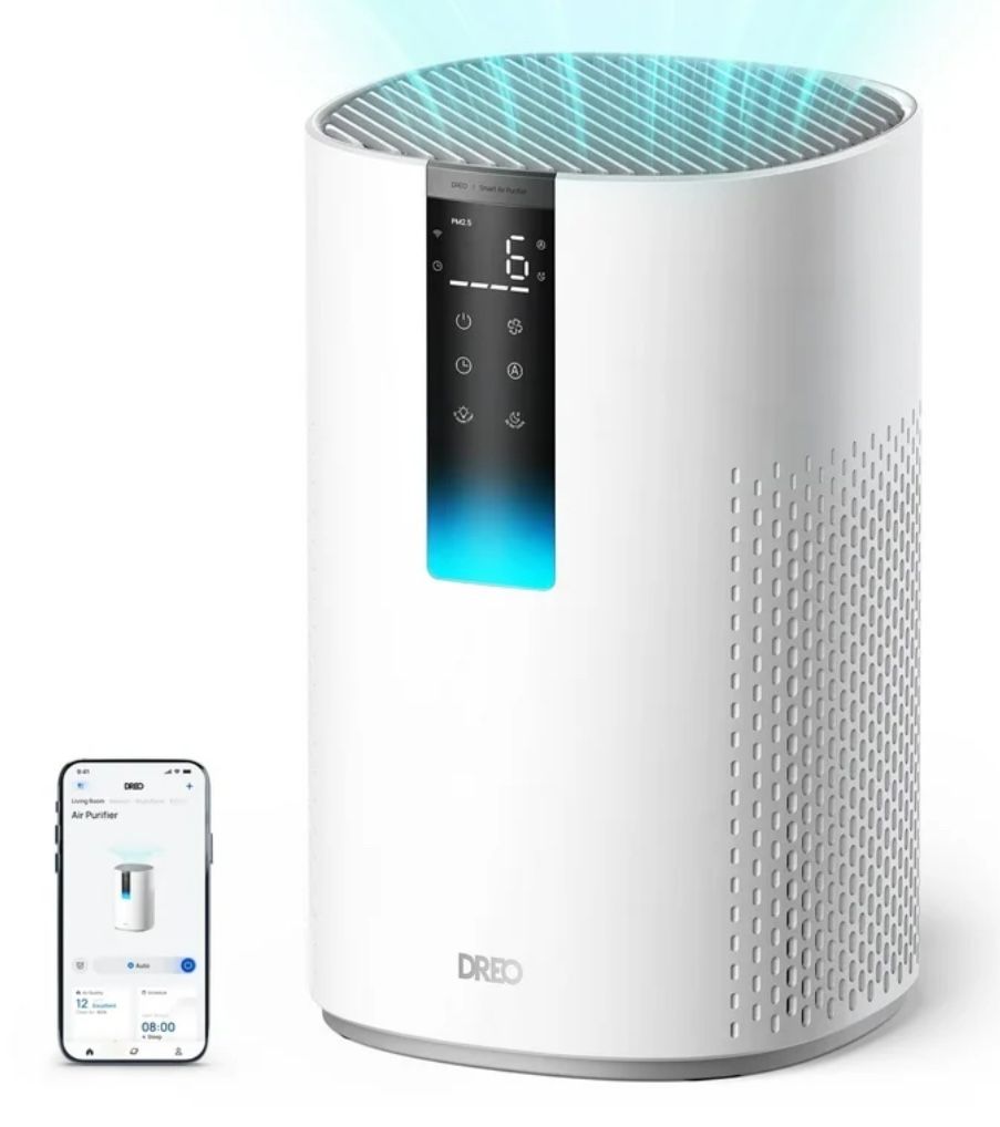 Dreo HEPA Air Purifier for Large Room up to 1600 sq.ft/2h, Smart Purificador for Allergies and Asthma, Remove 99.97% Pet Hair, 5-Stage Filter with PM2