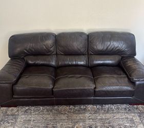 Full grain leather couch
