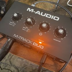 AT2020 And M audio Duo Interface 