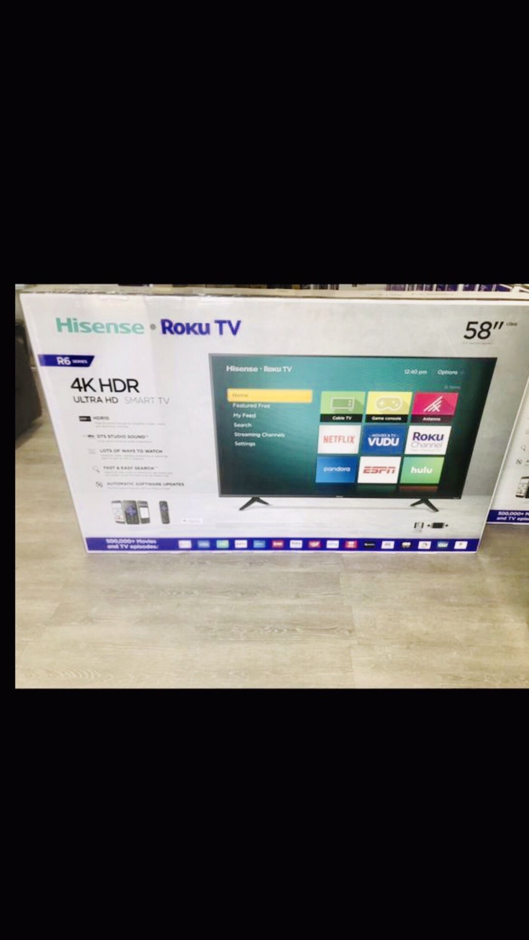 58 INCH HISENSE ROKU 4K SMART TV 📺