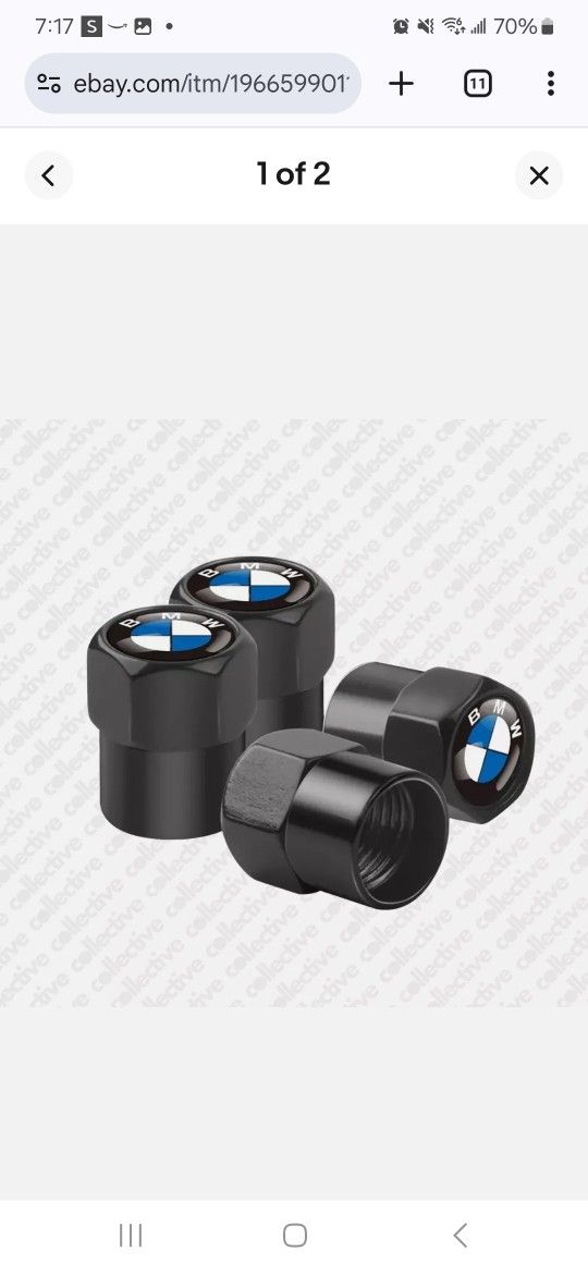 Set of 4 BMW Tire Stem Valve Cap For Car 6e4d20c4