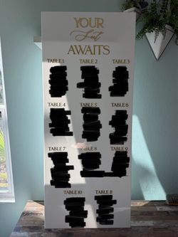 Wedding Table Assignment Sign