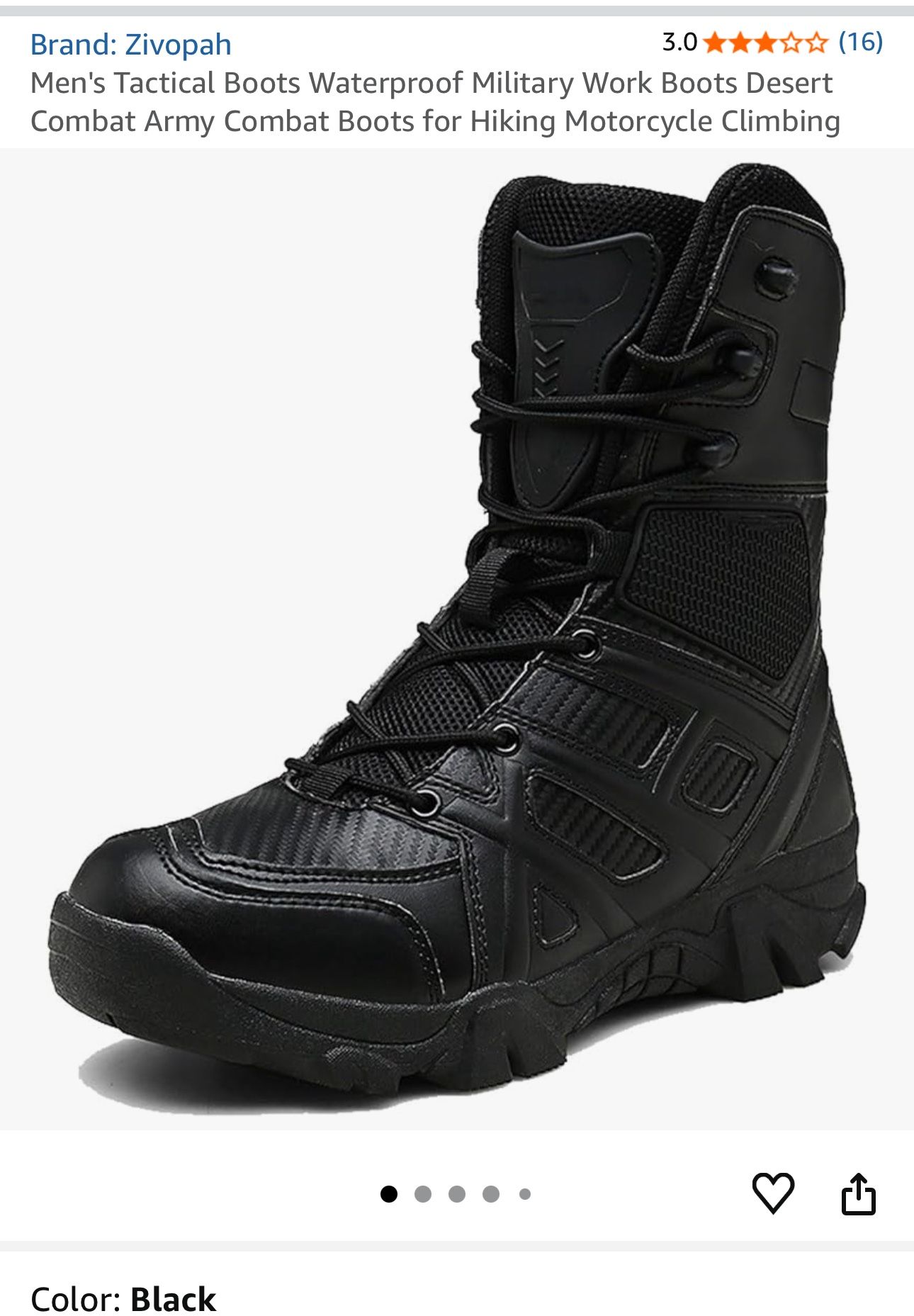 Men's Tactical Boots Waterproof Military Work Boots Desert Combat Army Combat Boots for Hiking Motor