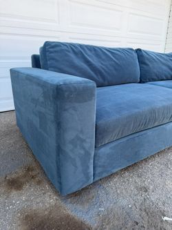 Blue West Elm Sofa