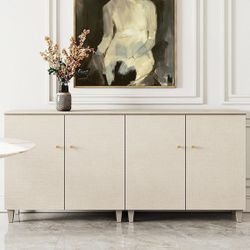 70.8" Sideboard Buffet Server Cabinets with Doors, Kitchen Wood Coffee Bar Tables, Set of 2 Storage Cabinets with 6 Compartments for Dining Roo