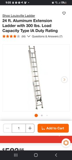 Louisville 24ft aluminum extention ladder