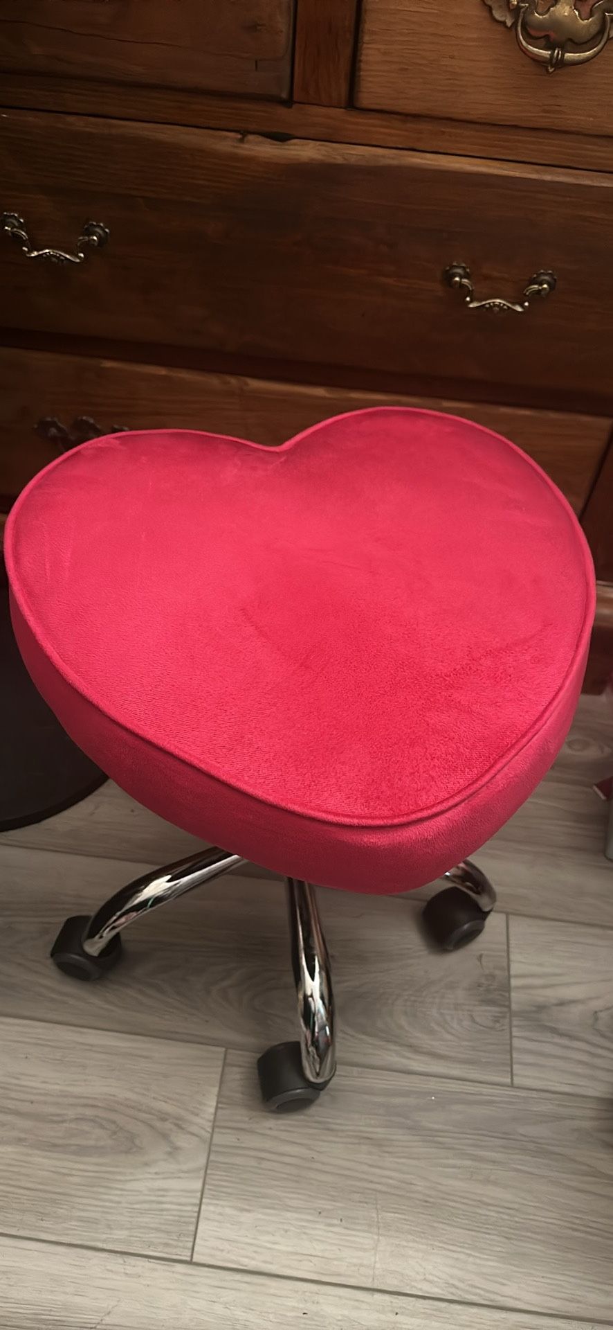 Pink Heart Shaped stool
