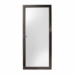 3000-Series 36 in. x 80 in. Black Left-Hand Full View Interchangeable Aluminum Storm Door with ORB Hardware