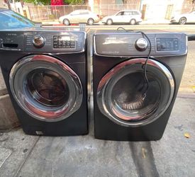 🍂SET WASHER AND DRYER SAMSUNG🍂✨️SIDE BY SIDE-STACKABLE✨️