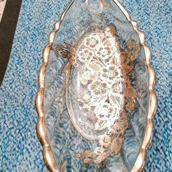 A  Silver Inlay Pickle Dish
