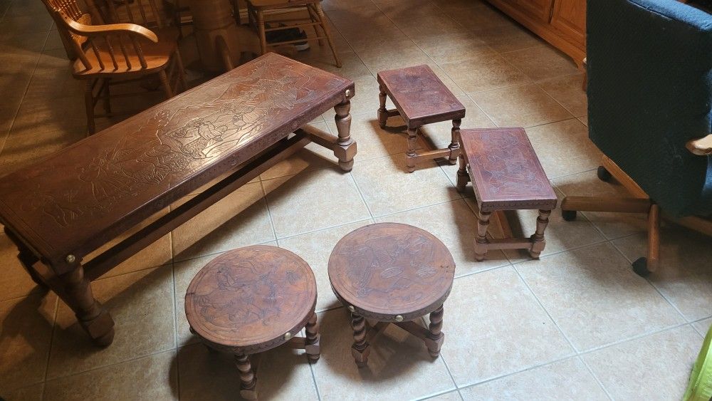 Peruvian Coffee Table Set.