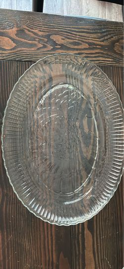 Turkey glass platter
