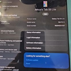 samsung Tablet S6 Lite
