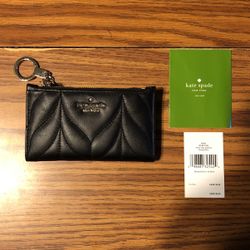 Kate Spade - Mikey Keychain Zip Wallet Briar Lane Black Quilted