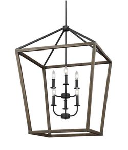 Farmhouse Hanging Candlestick Chandelier / Light Fixture