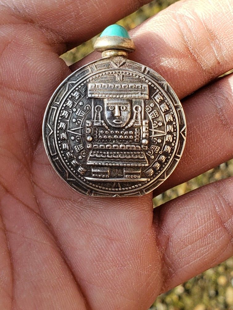 Sterling Silver Vintage Mexican Perfume Bottle