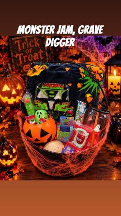 Grave digger boo basket💚🏁