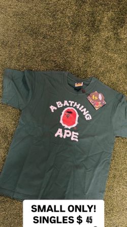 Green Red Bape ape shirt Size Small