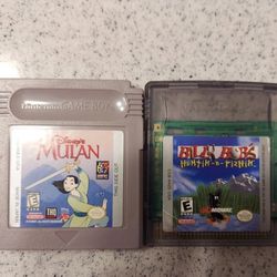 Gameboy Color Billy Bobs Hunting and Fishing. Gameboy Mulan 