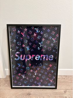 Supreme LV art print framed