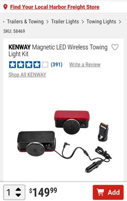 Kenway Magnetic Towing Lights Wireless (READ DESCRIPTION)