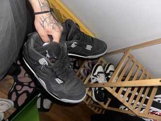 jordan 4s black canvas
