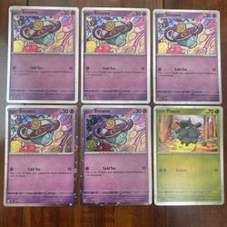 Pokemon Sinistea 62 & Pineco 61 Black Star Promo Paradox Rift 6 Card Lot NM/M