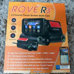 ROVE R3 3-Channel Dash Cam (Brand New)