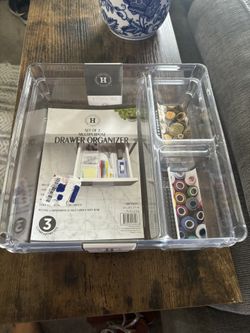 Drawer, Organizer Set Of Two Multipurposeo, Brand New, !Three Compartments
