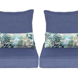 Aoodor Outdoor Chair Cushion, 24 x 24 Inch Water-Resistant, Fade-Resistant Olefin Fabric Patio Seat Cushions with Removable Cover and Adjustable Strap