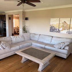Ashley L-shape sectional living room set
