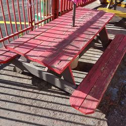 5. Wood Table Bench And  Wood Chairs 