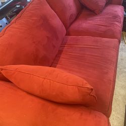 Red Velvet Sofa Bed