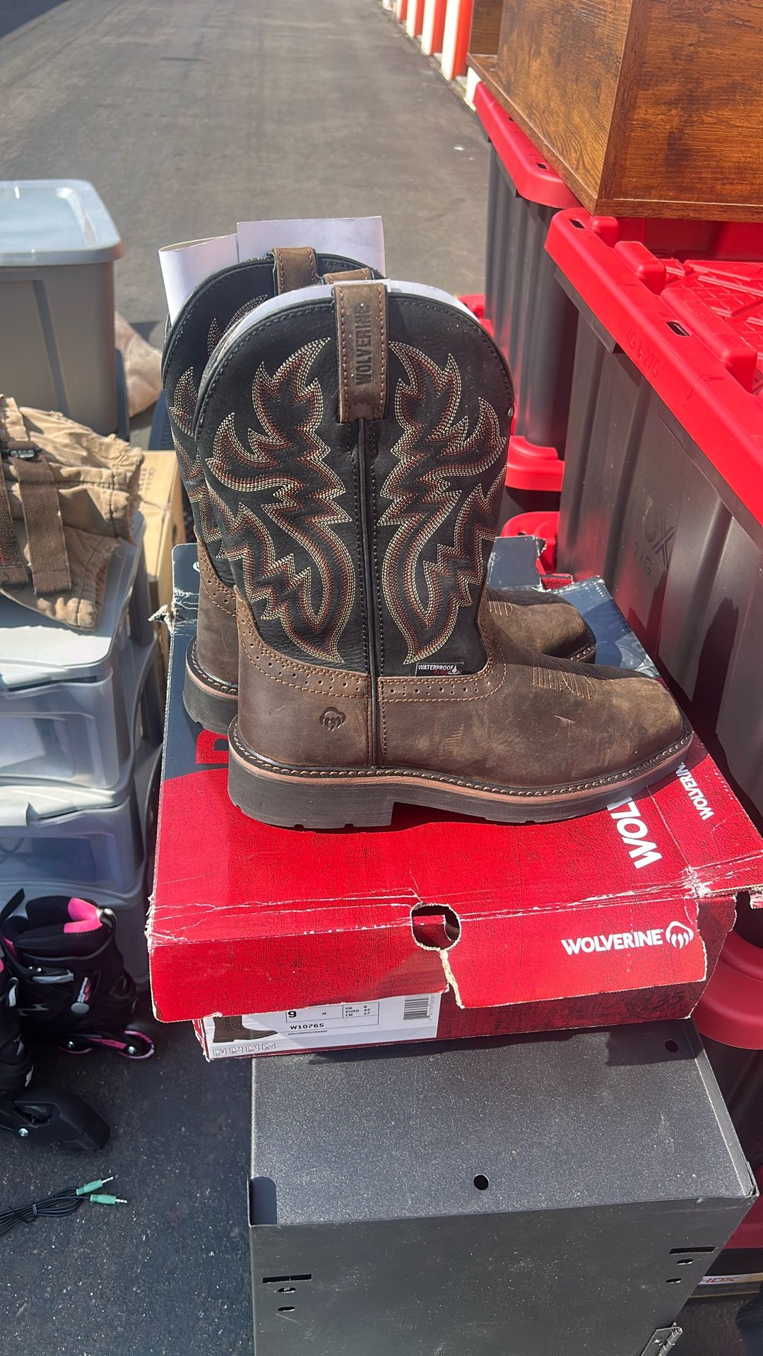 Wolverine work boots steel toe