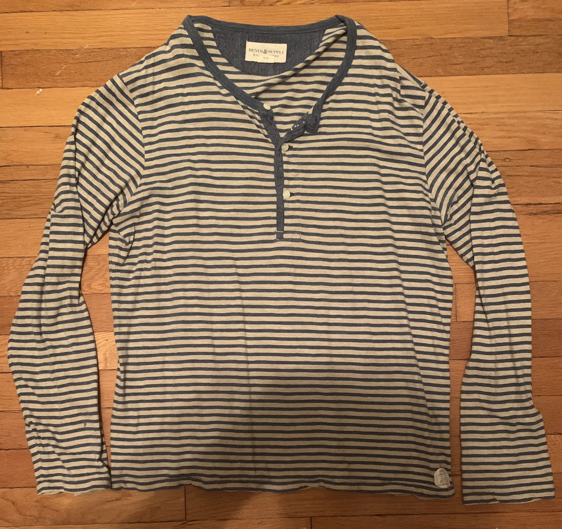 Ralph Lauren Denim & Supply l/s striped half-button shirt, ttsL+/XL-