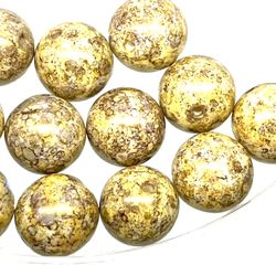 Lot Of Gold Glassy Beads 