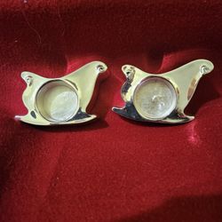 Christmas Silver Plated Sleigh Tealight Candle Holders