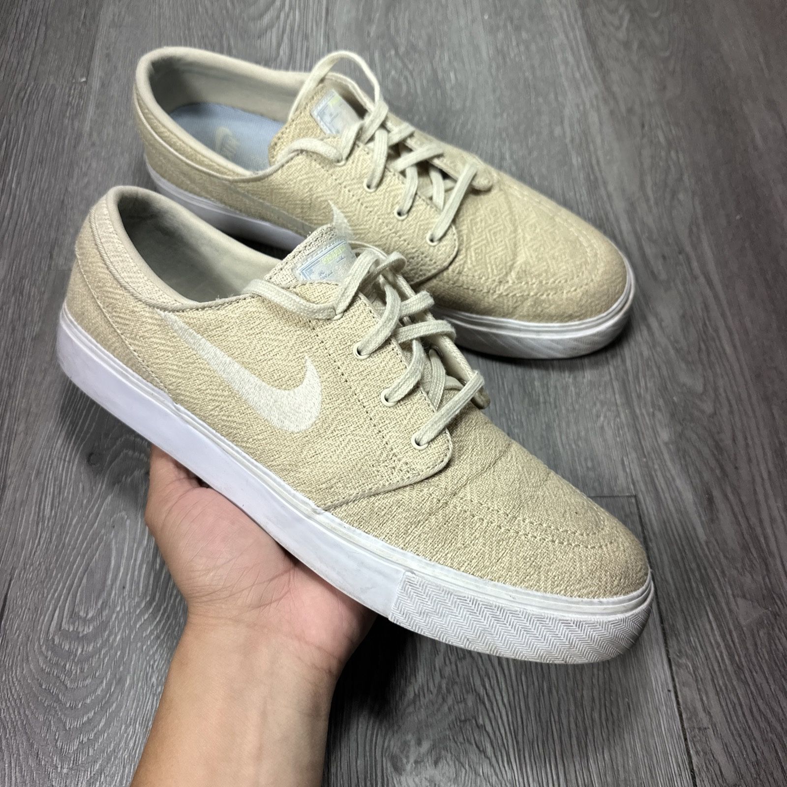 NIKE Stefan Janoski Low Top Trainers Beige Synthetic 615957-211 Mens Size 9