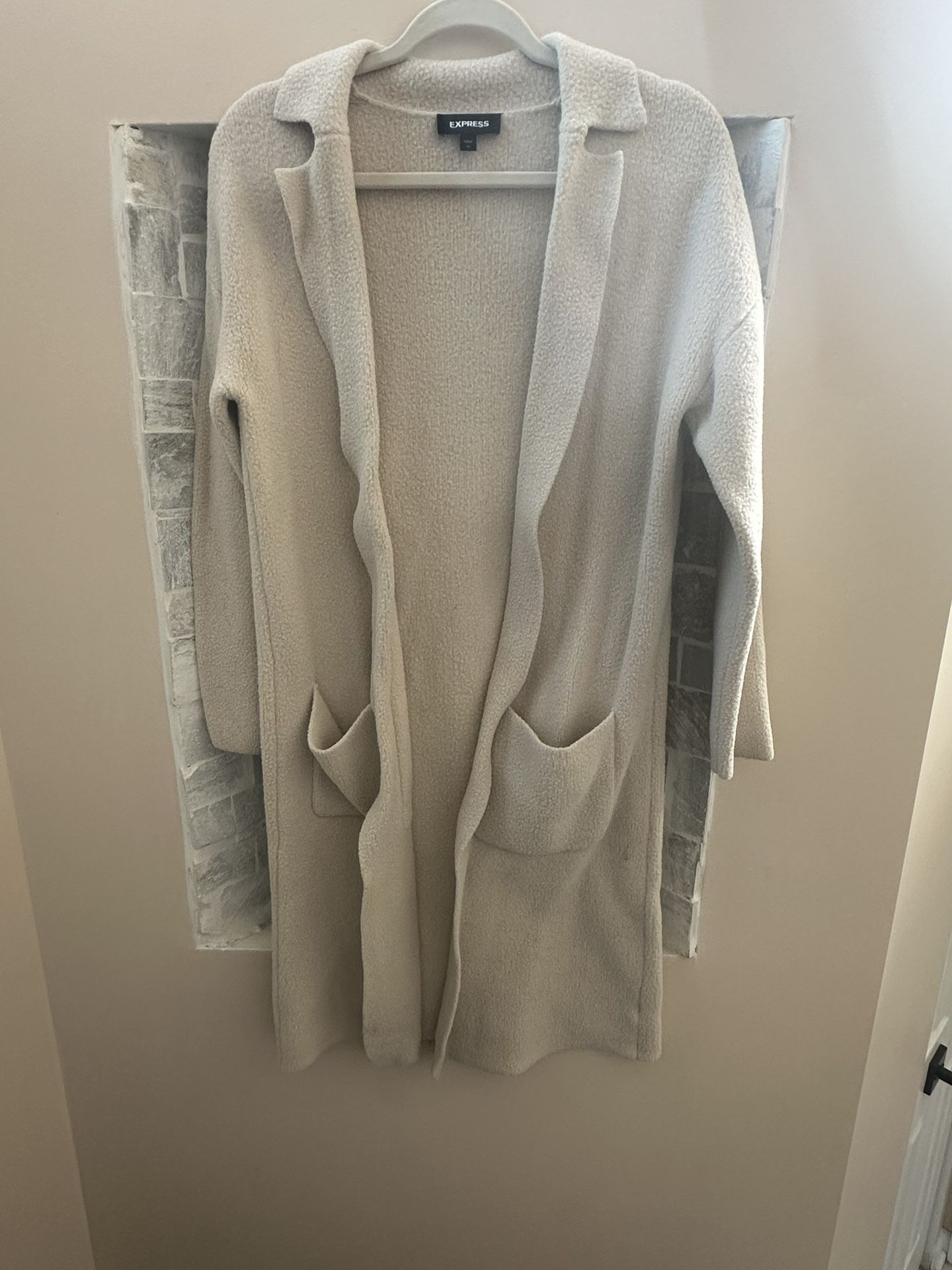 Express cozy collar duster cardigan