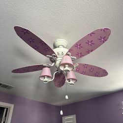 Hunter Decorative Pink Ceiling Fan For Girl Room