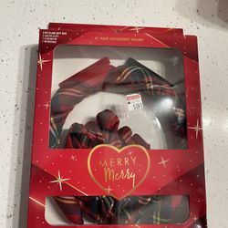 Scunci Christmas Hair Clips Headband Set Brand New