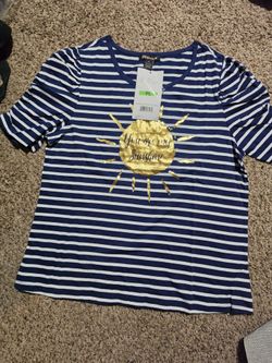 New By Design "You Are My Sunshine" Striped Top - PL