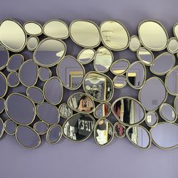 🔥 Large Decorative Wall Mirror – Modern Circle Cluster Design