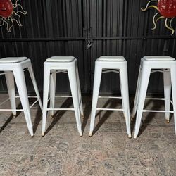 4 Metal Stools