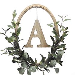 Bee & Willow Home 20" Monogram Oval Wood