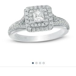 14k white gold vera wang diamond engagement ring $2500 retail