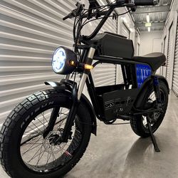 1500/2000 Watt Electric Bike w/Center Basket, 38mph, Full Suspension, Hydraulic Brakes 