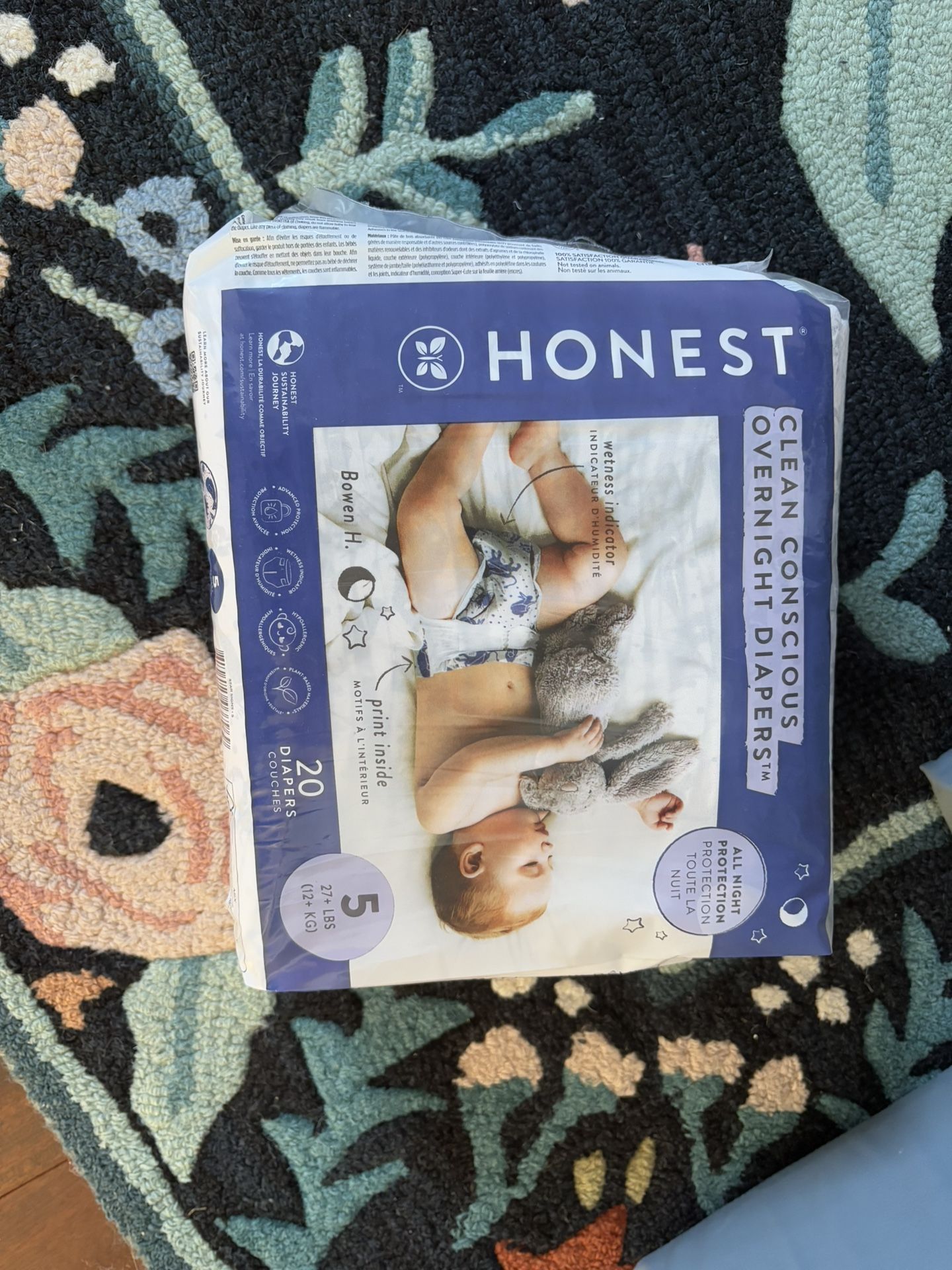 Honest Night Diapers Size 5