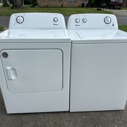 AMANA HE WASHER AND ELECTRIC DRYER MATCHING SET