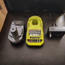 Ryobi 18 V, 4Ah Lithium Battery And Charger